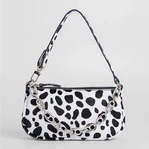 BY FAR Mini Rachel Dalmatian-Print Pony Hair Leather